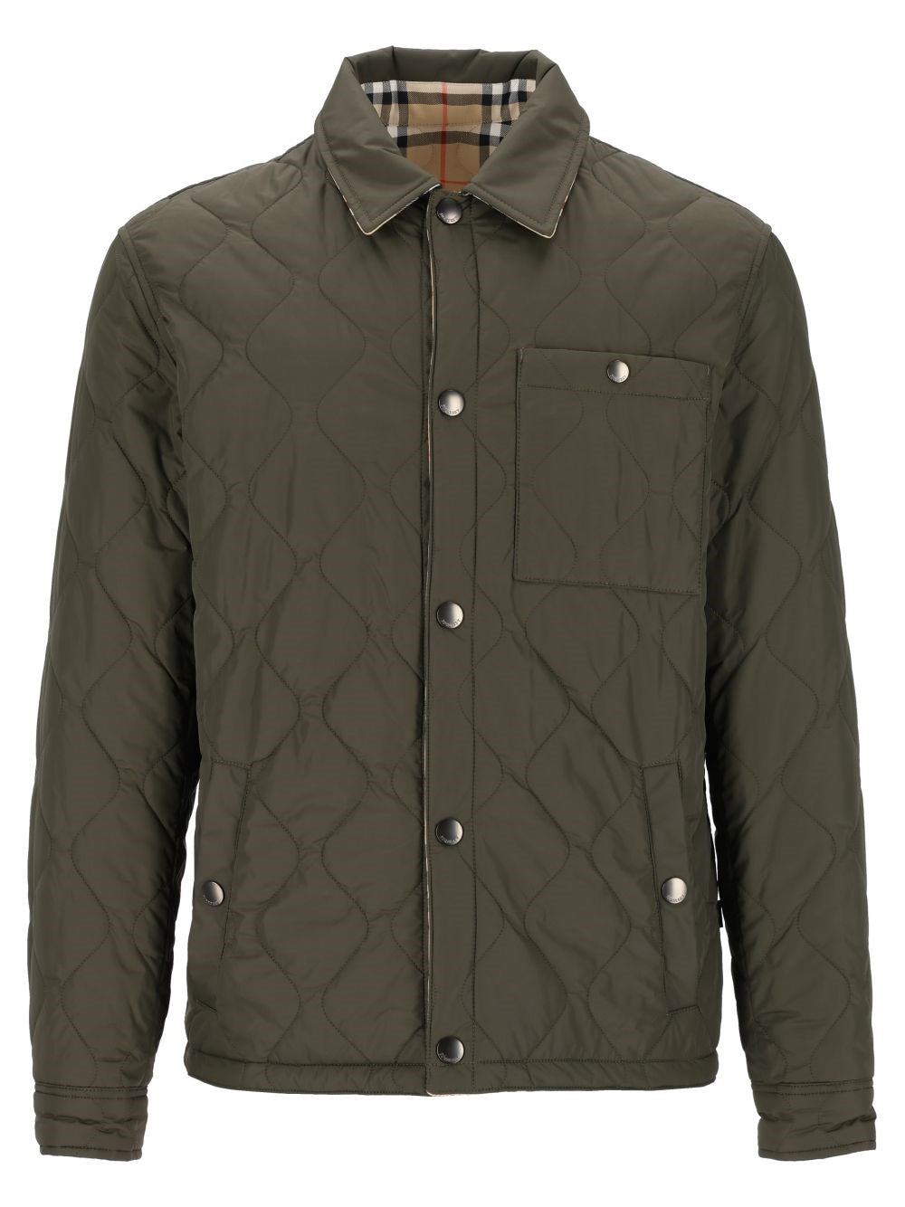 Burberry "Brighton" Quilted Nylon Jacket - Green