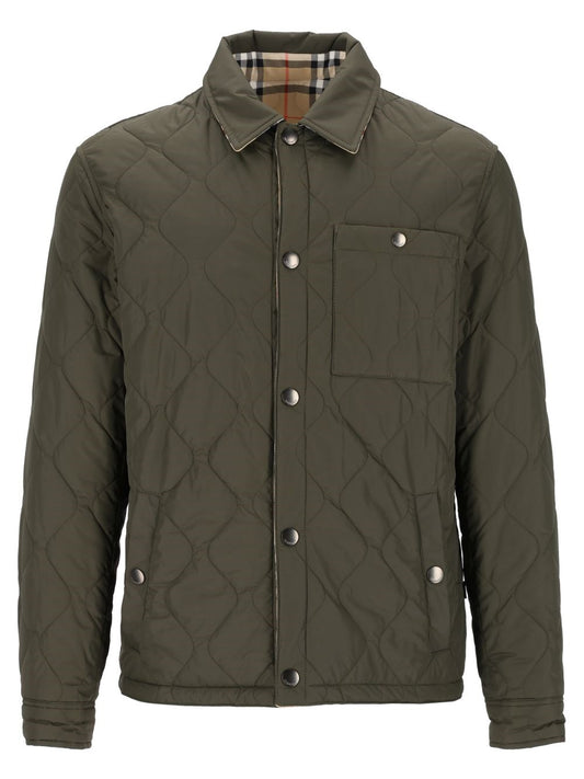 Burberry "Brighton" Quilted Nylon Jacket - Green