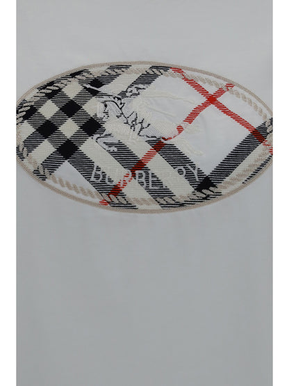 Burberry Knight Stamp Check cotton T-shirt - Chalk