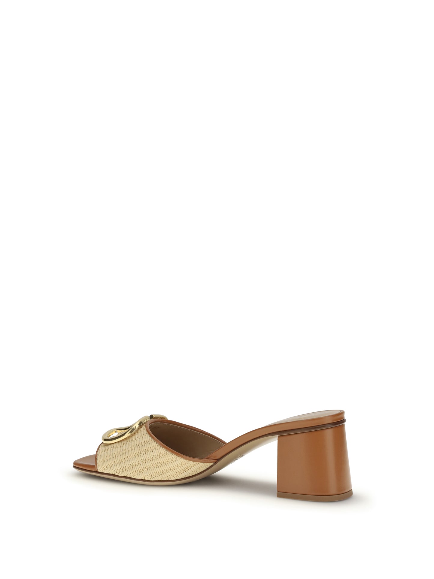 VALENTINO GARAVANI VLogo Signature raffia slide Sandals
