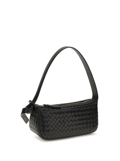 Bottega Veneta Intrecciato leather Shoulder Bag - Black-Gold