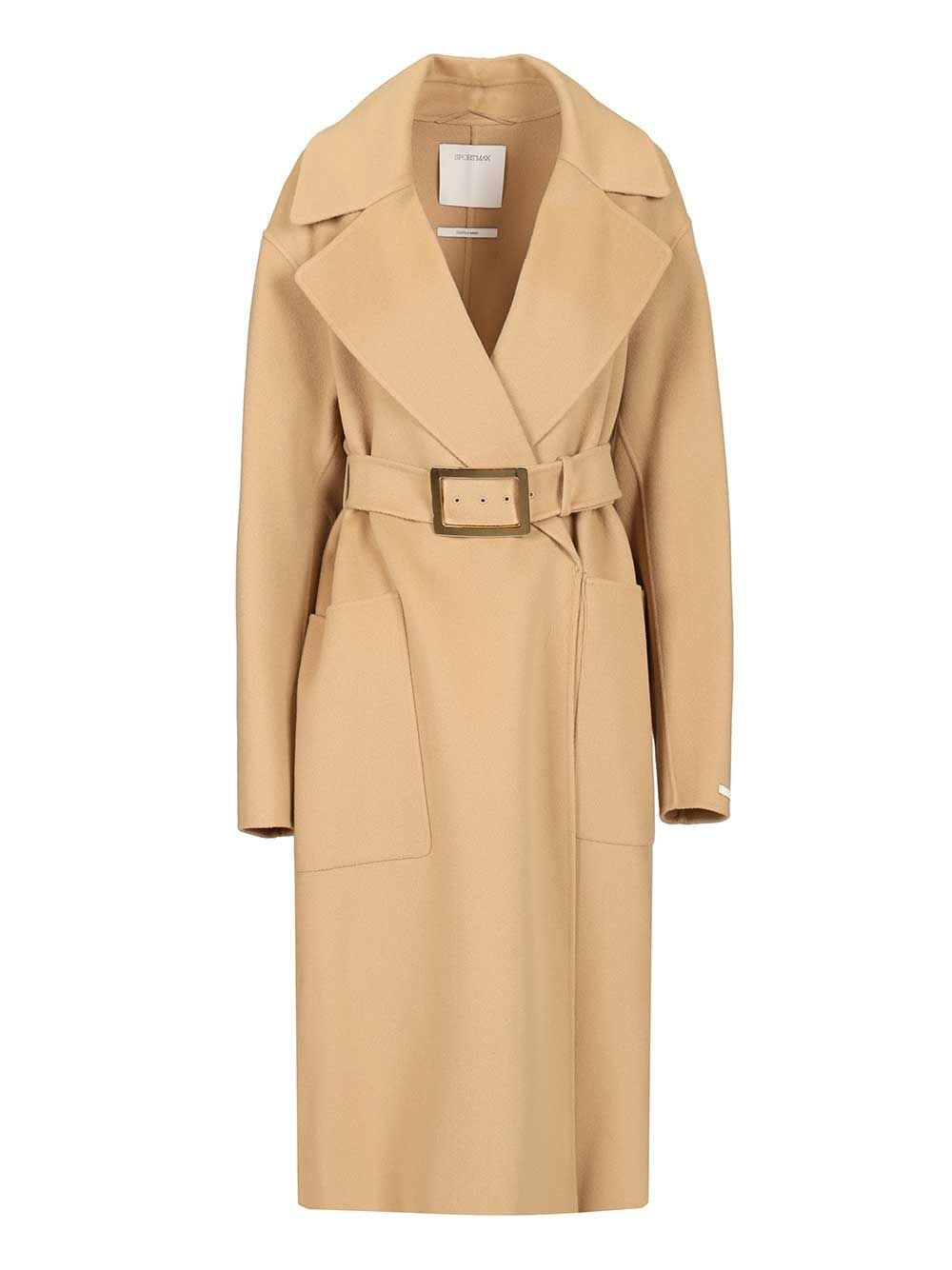 Sportmax Pure Wool Robe Coat - Beige