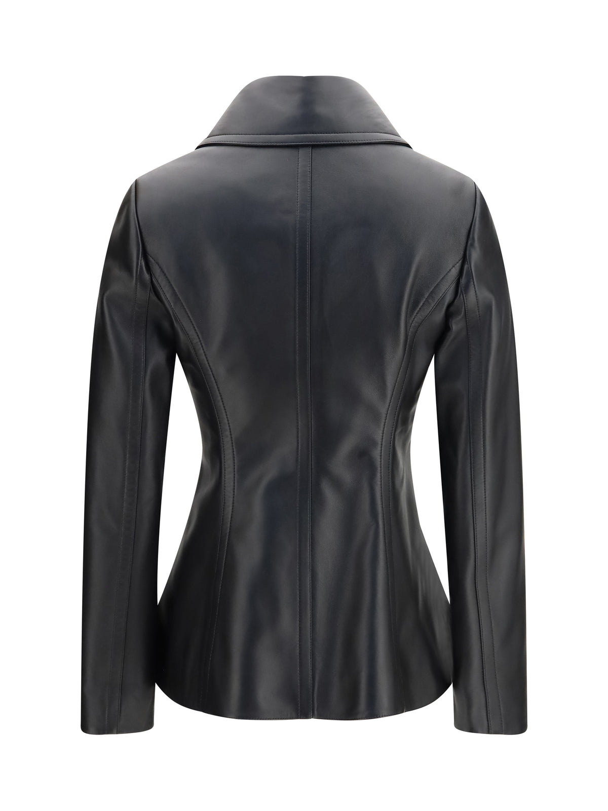 Alaïa Fitted leather Caban Coat - Noir Alaia
