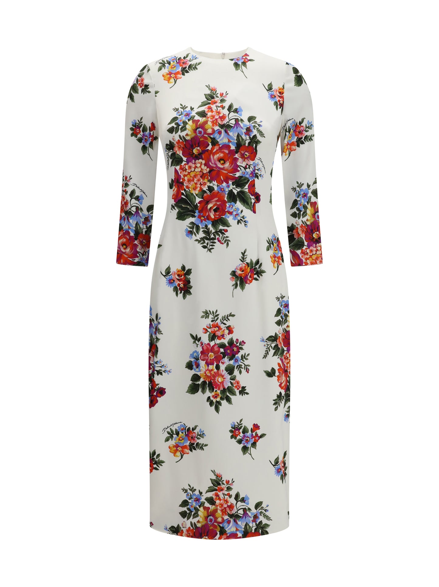 DOLCE & GABBANA Floral Print Stretch Viscose Dress