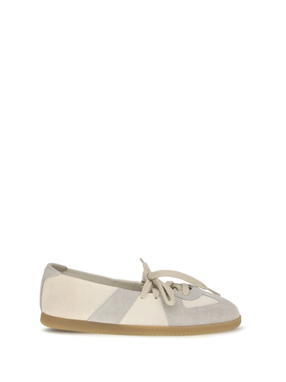 Maison Margiela Lace-uo Ballerinas - Bleached Sand