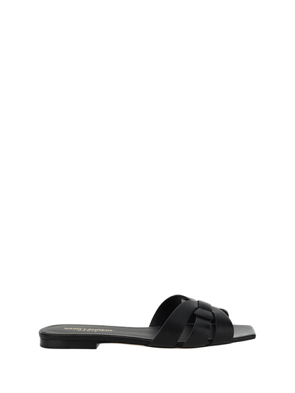 Saint Laurent Tribute leather Sandals - Black