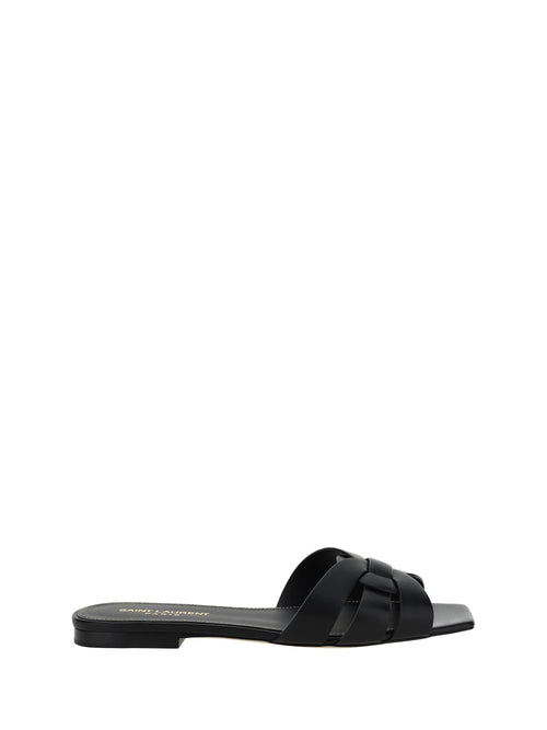 Saint Laurent Tribute leather Sandals - Black