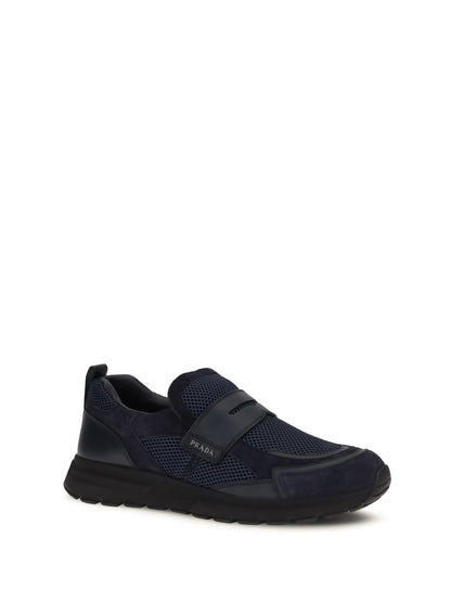 Prada Sport mesh Loafers - Bleu