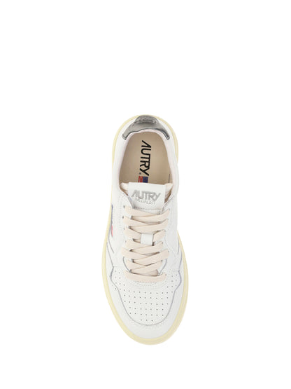 Autry Leather Sneakers - Wht/Silver