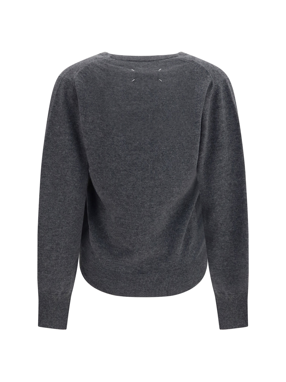 Maison Margiela Wool Sweater with gathered neckline - Medium Grey