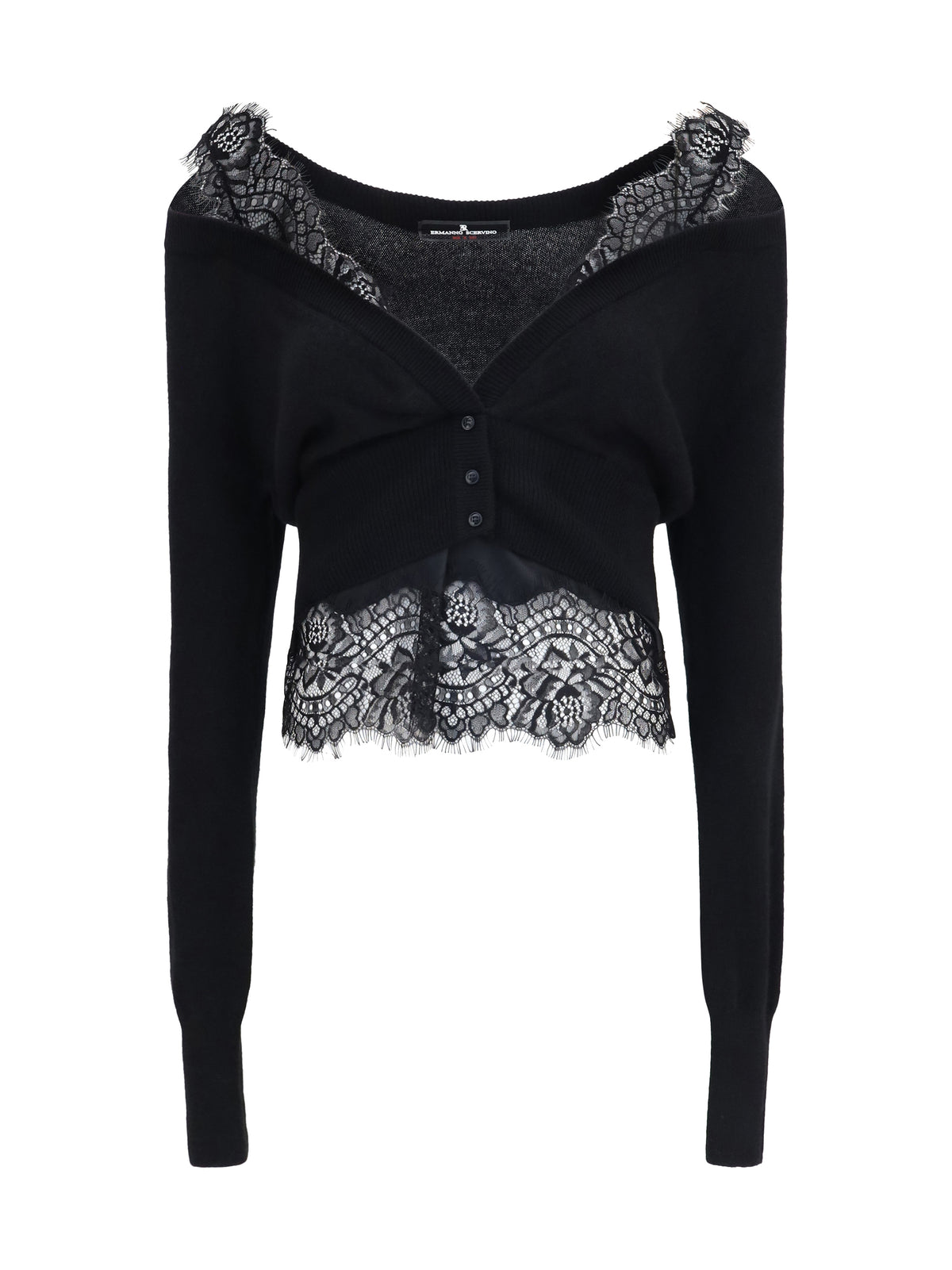 Ermanno Scervino Lace Cardigan - Black