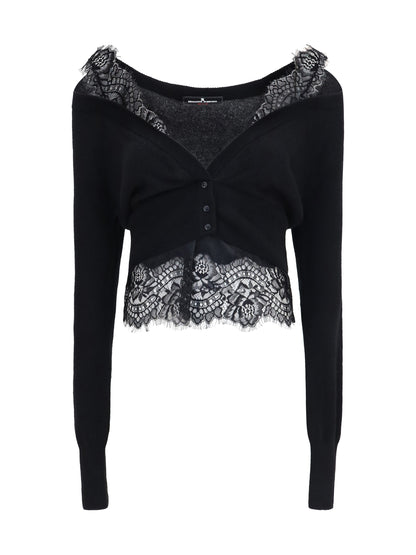 Ermanno Scervino Lace Cardigan - Black