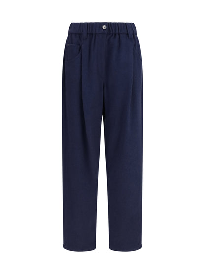 Brunello Cucinelli Stretch wool Pants - Blue