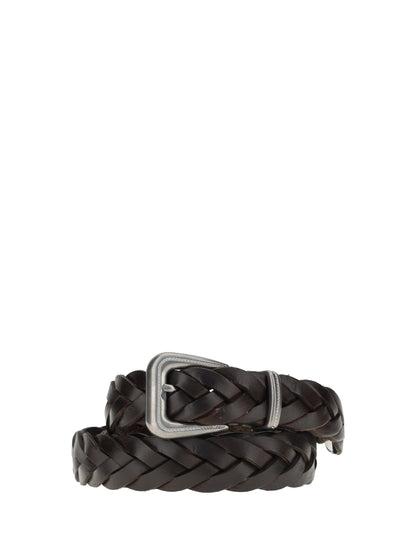 Brunello Cucinelli Braided leather Belt - Testa Di Moro