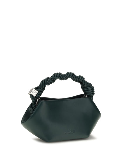 Ganni Mini Bou leather Handbag - Dark Green
