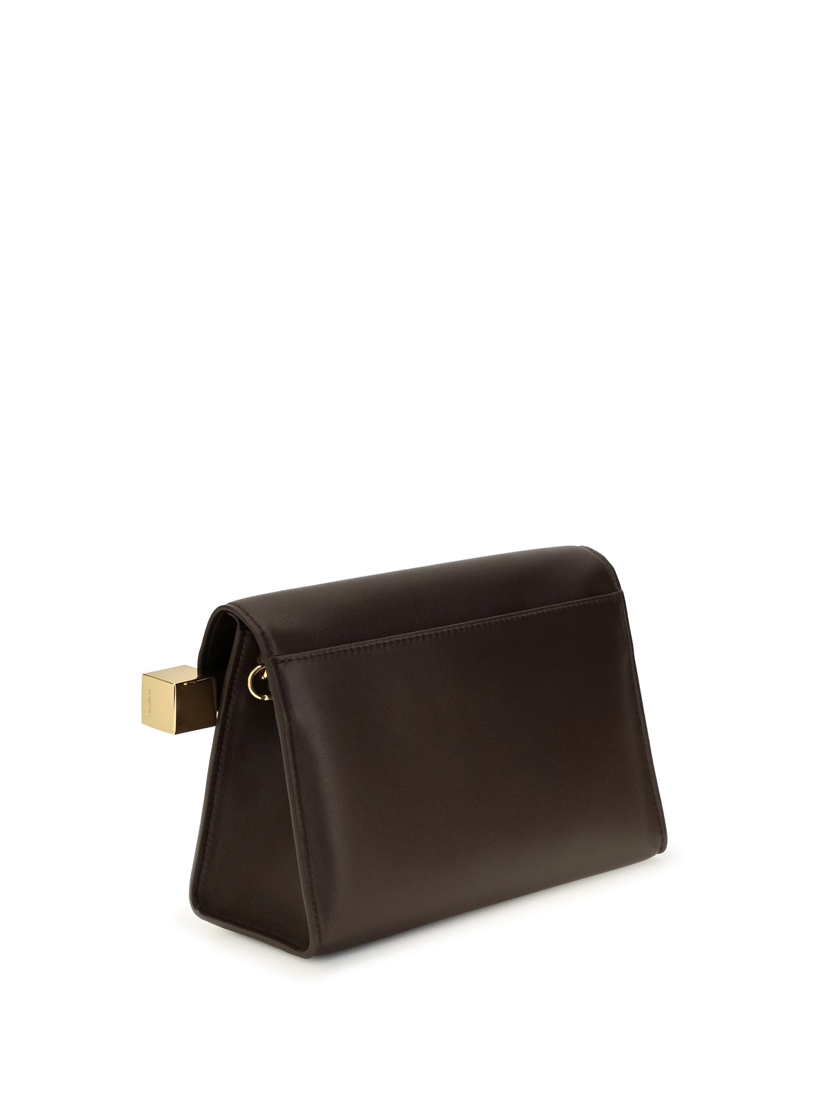 Jacquemus Rond Carré leather Shoulder Bag - Midnight Brown