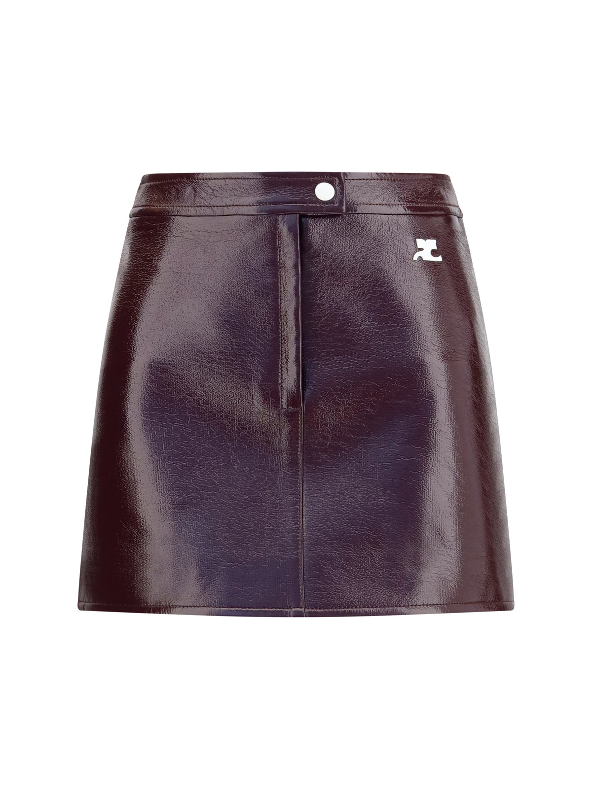 Courrèges Vinyl mini Skirt - Burnt Red