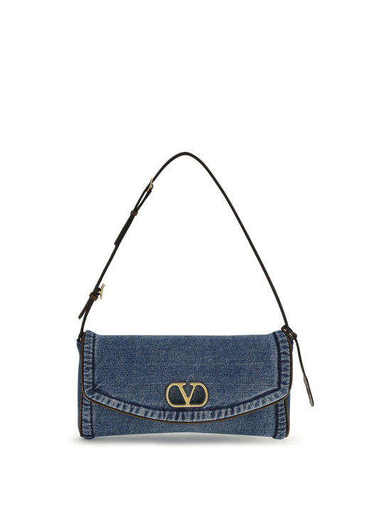 VALENTINO GARAVANI DeVain small Shoulder Bag in denim