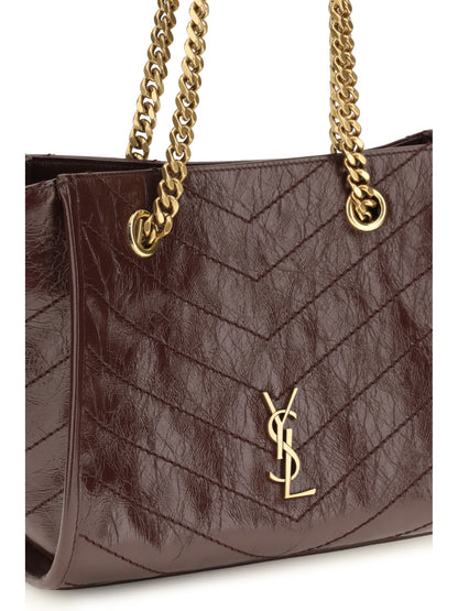 Saint Laurent Small Niki leather Tote Bag - Hot Wine