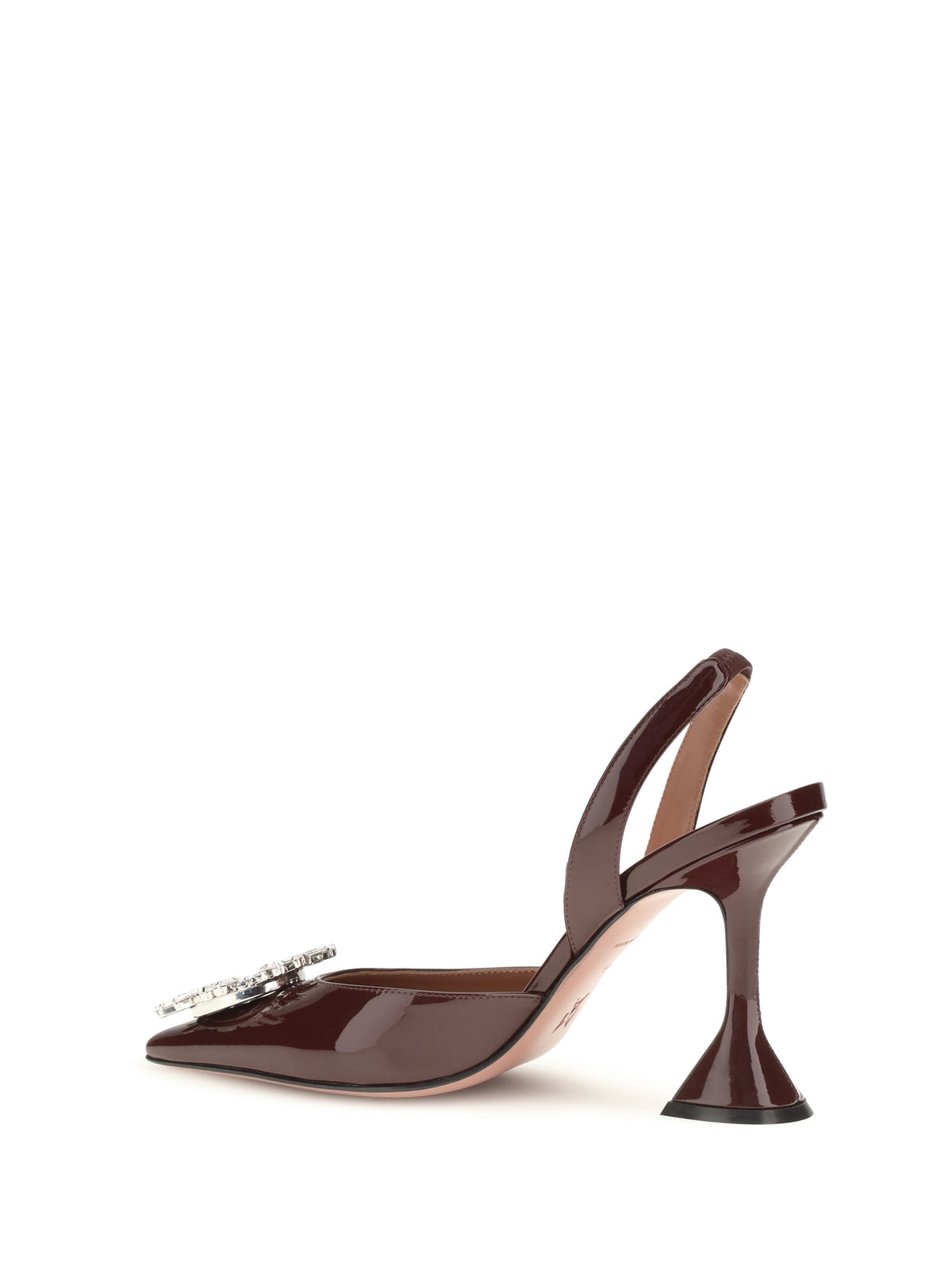 Amina Muaddi Begum Slingback Pumps - Merlot Patent
