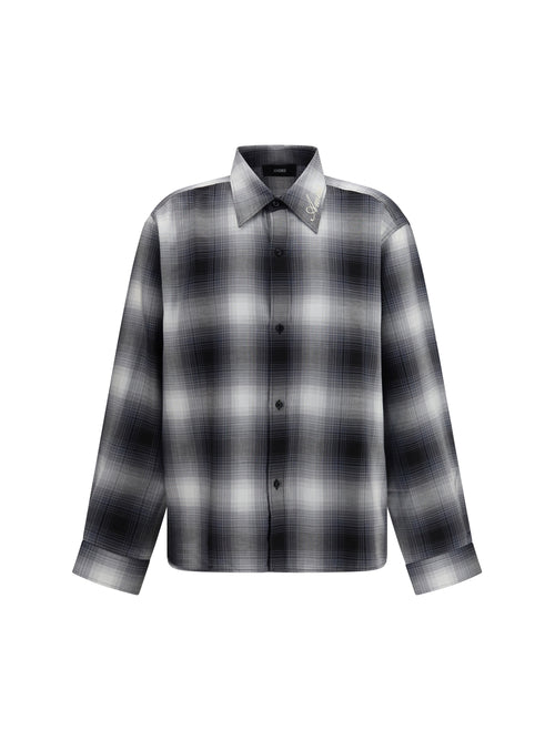 Amiri Oversized flannel Shirt - Black
