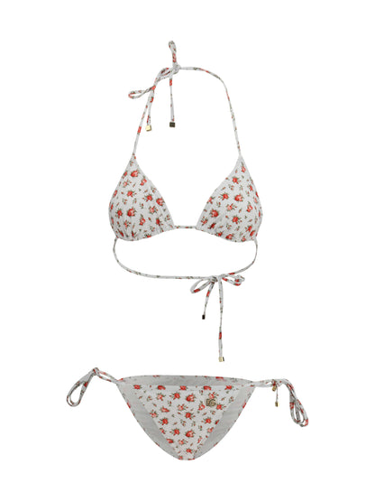 DOLCE & GABBANA Triangle Bikini with Roselline print