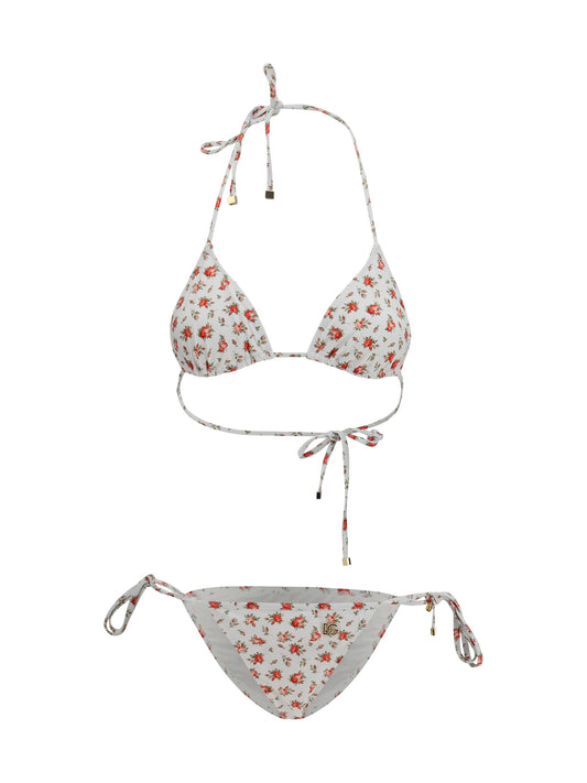 DOLCE & GABBANA Triangle Bikini with Roselline print