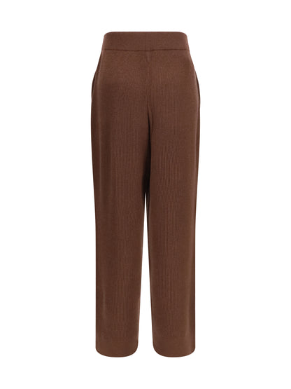 Brunello Cucinelli Cashmere-blend Pants - Cioccolato+Tabacco Dark