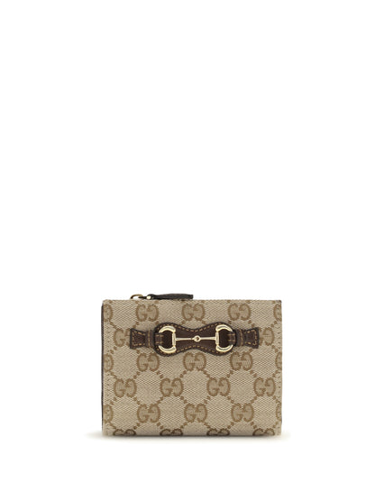 Gucci Small Horsebit Wallet - Vint.Sand/Dk Brown