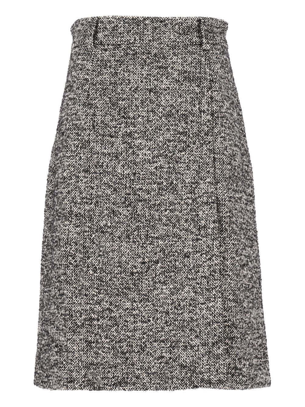 Dolce & Gabbana Wool And Silk Blend Tweed Pencil Skirt - Multi