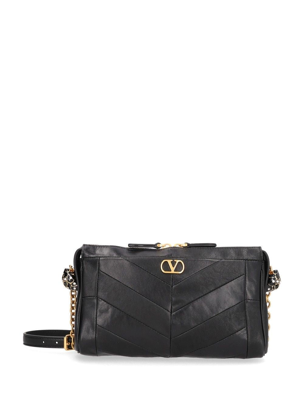 Valentino Garavani "Panthea" Small Shoulder Bag - Black
