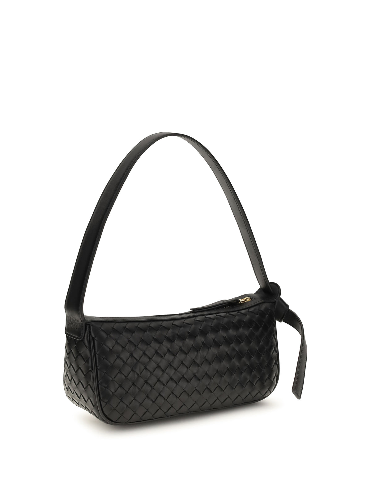 Bottega Veneta Intrecciato leather Shoulder Bag - Black-Gold