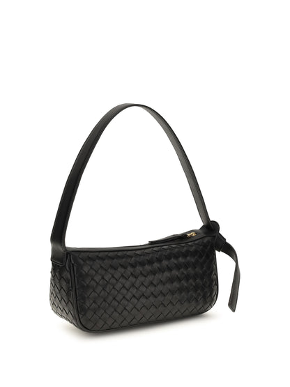 Bottega Veneta Intrecciato leather Shoulder Bag - Black-Gold