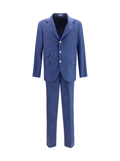 Brunello Cucinelli Single-breasted Suit with peak lapels - Royal
