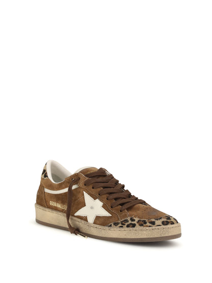 GOLDEN GOOSE Ballstar Sneakers with leopard-print pony insert