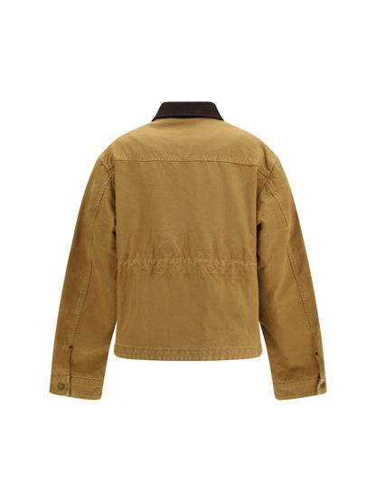 ACNE STUDIOS Canvas Jacket with leather collar