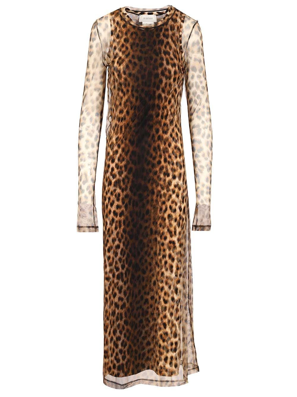 Sportmax Animal Print Fitted Dress