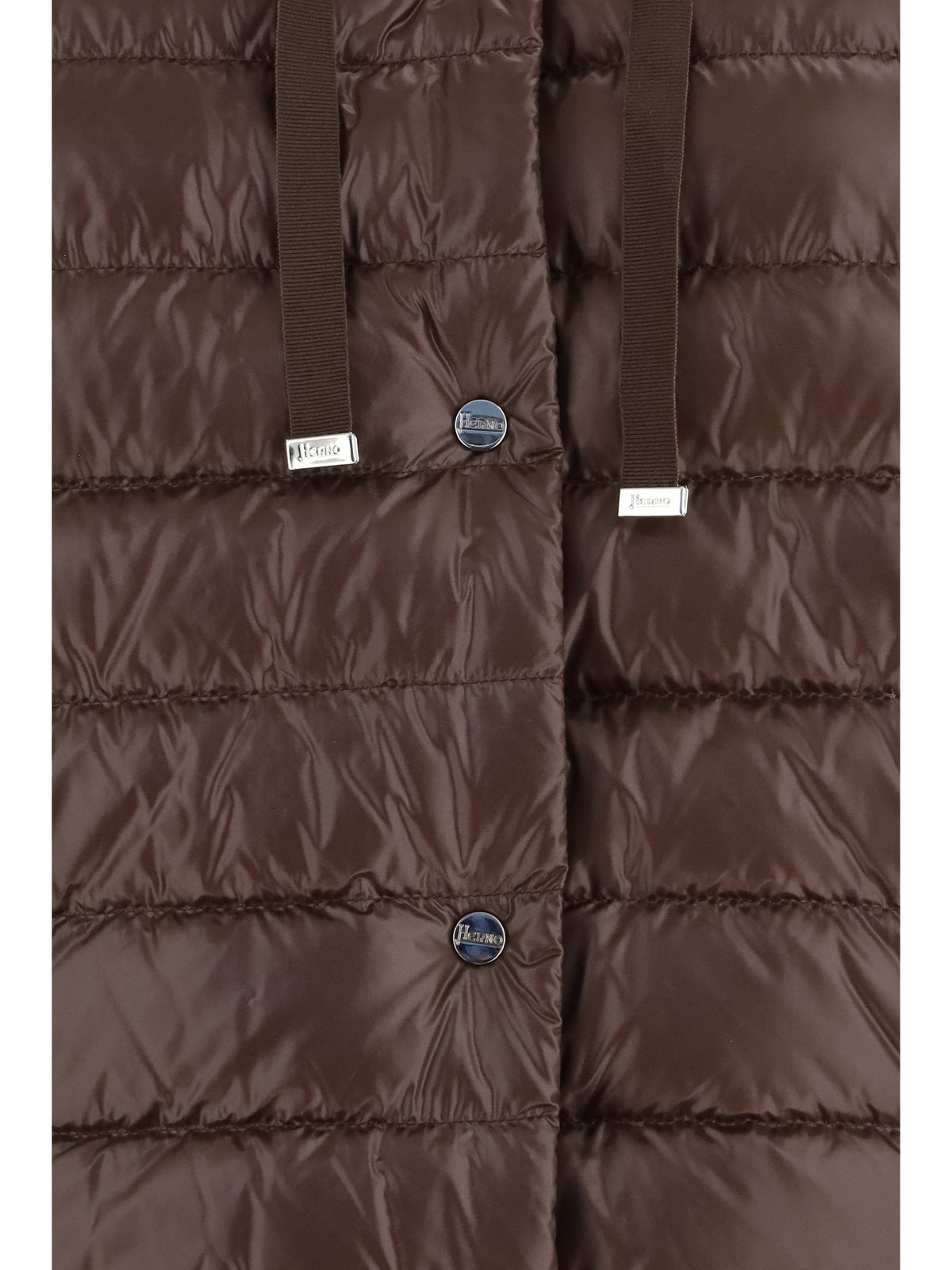 Herno Down Jacket with wool sleeves - Fondente