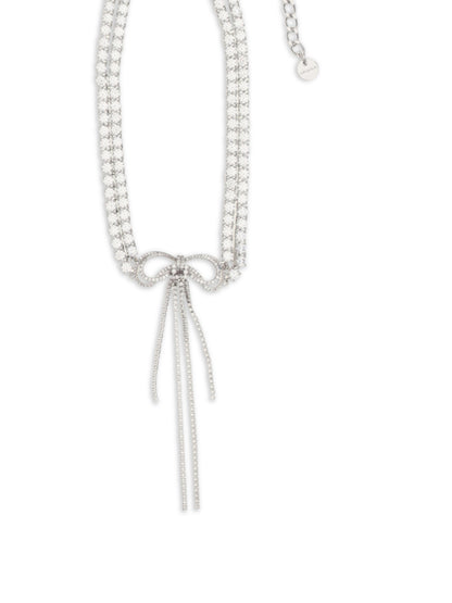 SELF-PORTRAIT Crystal double bow Choker