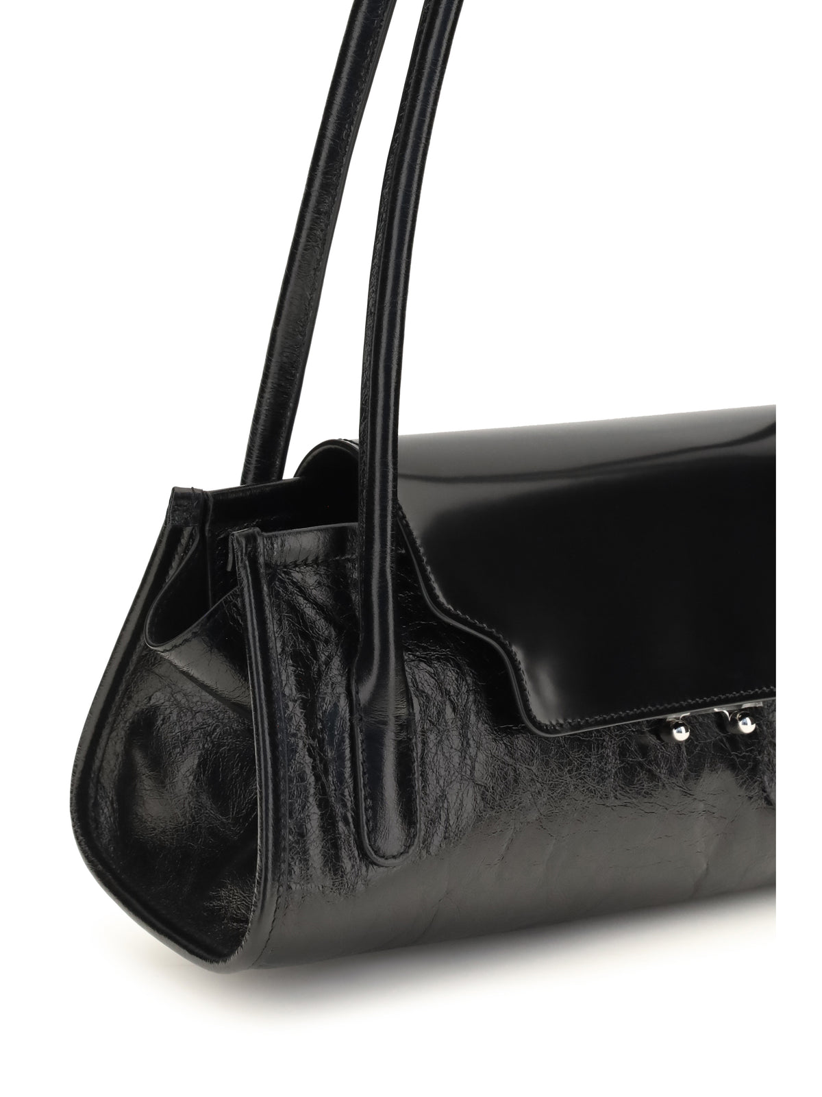 Marni Trunkette leather Shoulder Bag - Black