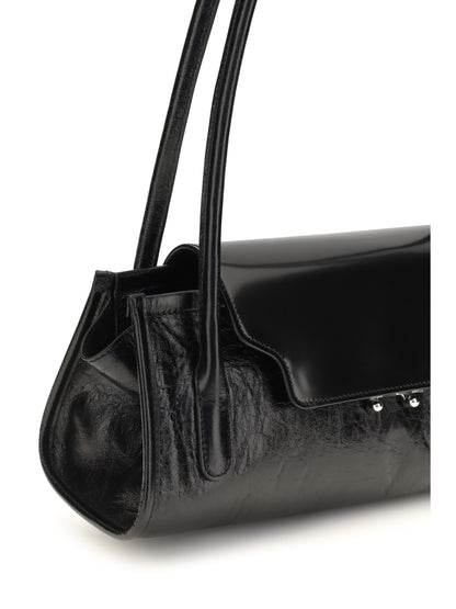 Marni Trunkette leather Shoulder Bag - Black