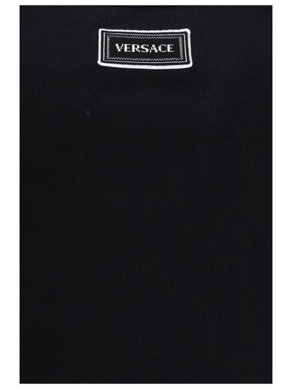 VERSACE Tank Top in cotton rib stretch
