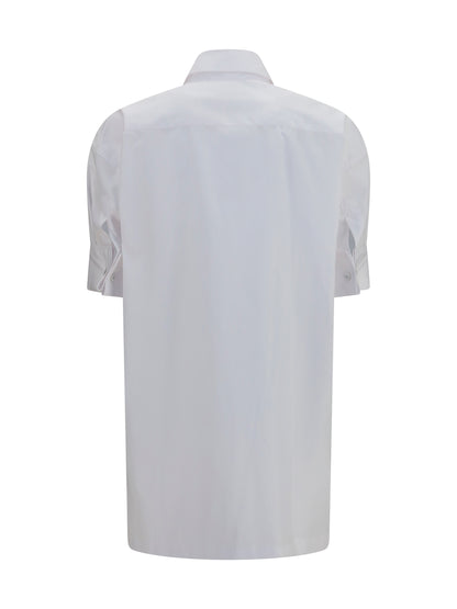 Dries Van Noten Cotton Shirt with scarf detail - White