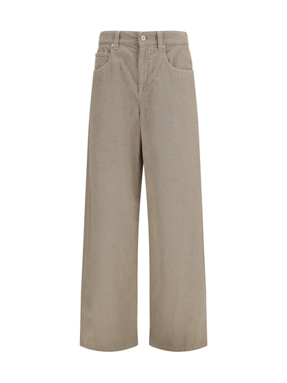 Brunello Cucinelli Straight-leg cotton and linen Pants - Deep Beige