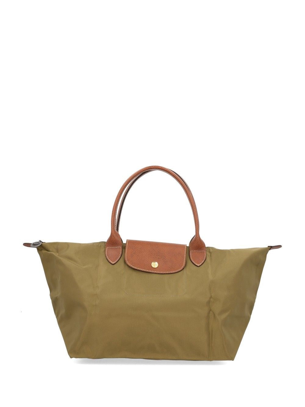 Longchamp Paris "Le Pliage Original" Large Handle Bag - Green