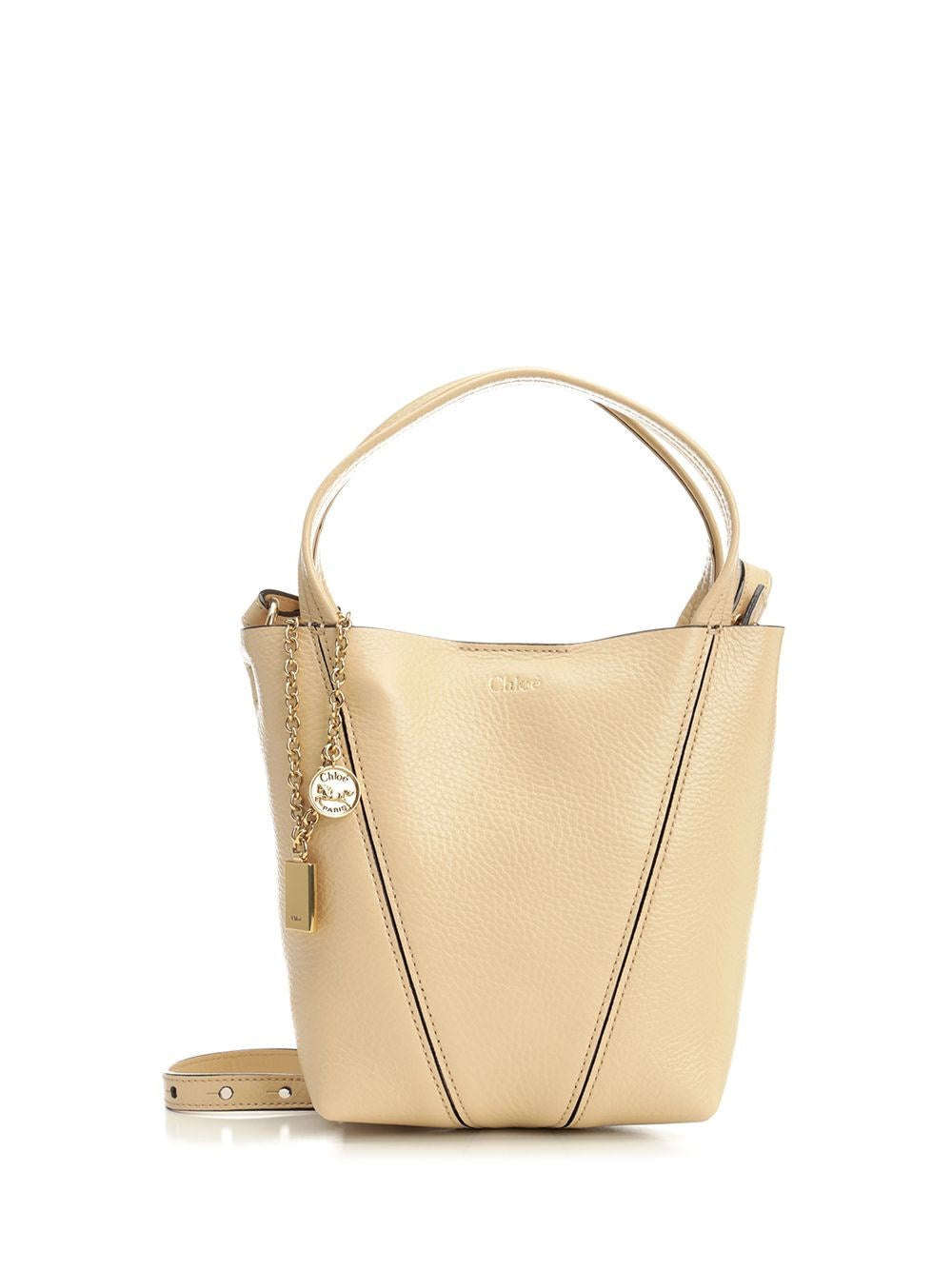 Chloe' Small "Chloé Spin" Bag - Beige