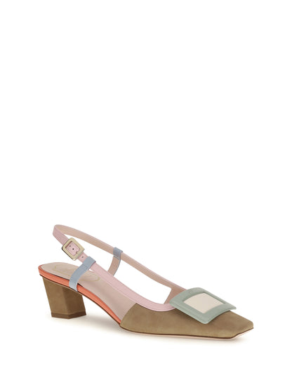 Roger Vivier Suede Belle Vivier slingback Pumps - S812+M427+U017+R207+C019