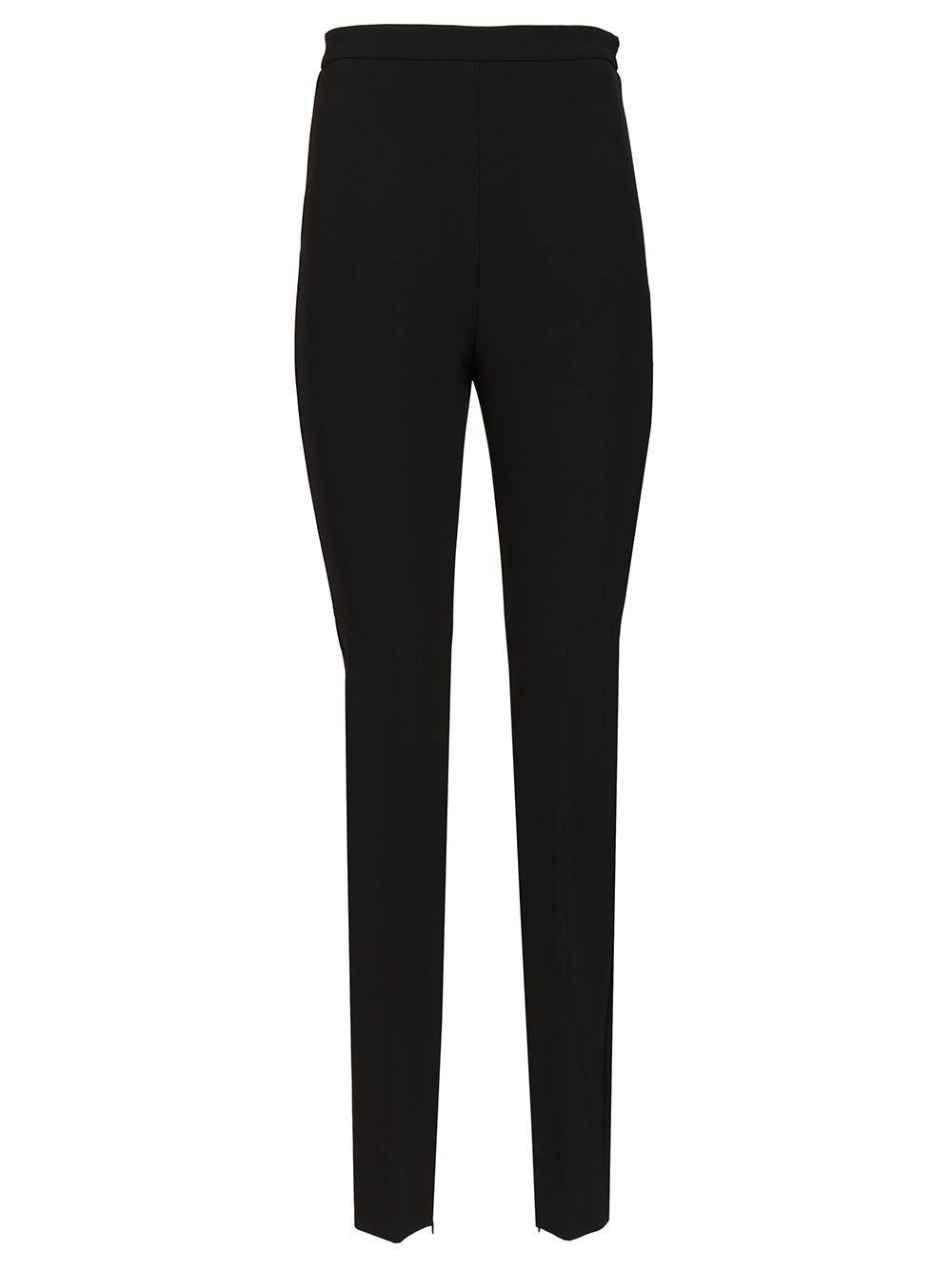 Studio Max Mara Slim Trousers In Stretch Cady - Black