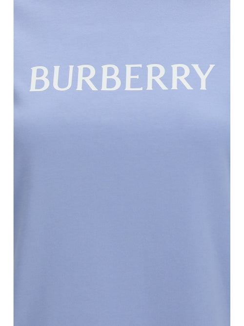 Burberry Embroidered logo cotton T-shirt - Sunbleached Blue