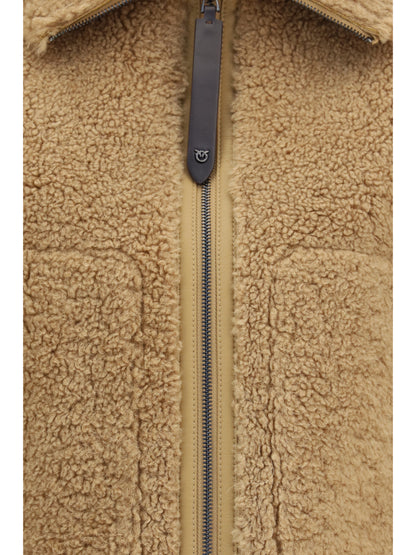 Pinko Eco shearling Jacket - Beige Scoiattolo Light